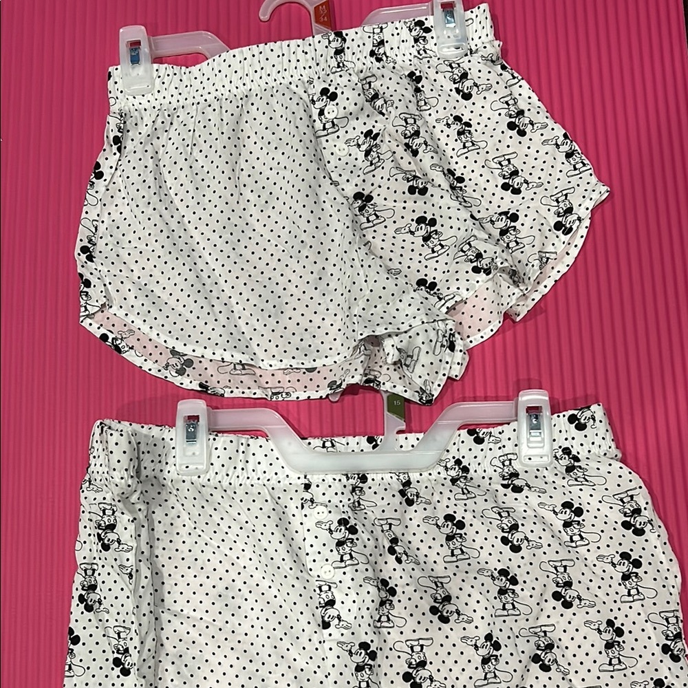 Polka Dot and Character Print Shorts